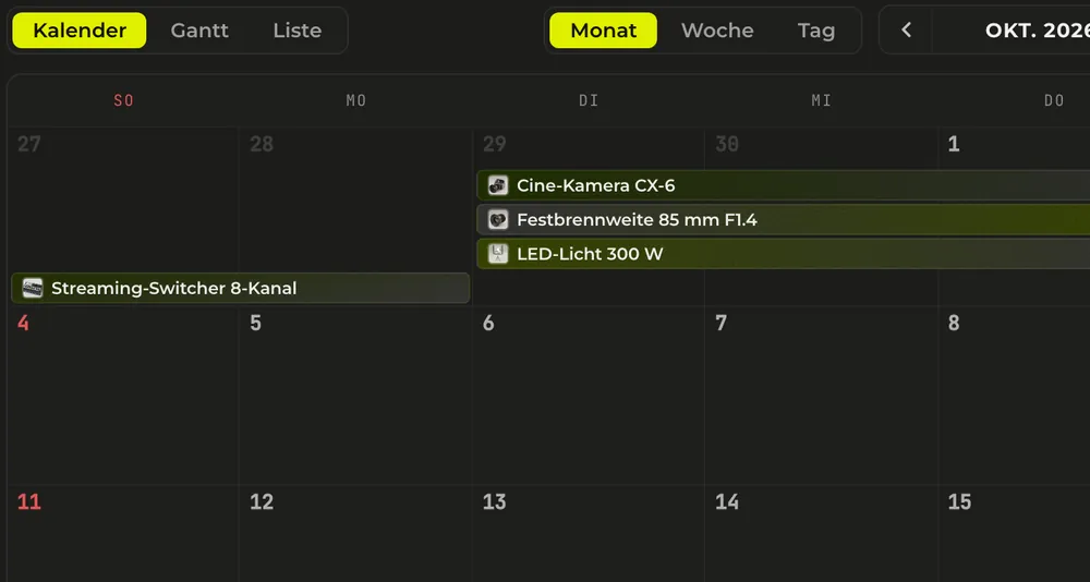 Buchungskalender